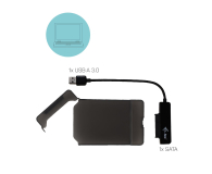 i-tec USB 3.0 MySafe Easy Obudowa 2,5" 9,5mm SATA HDD / SSD Czarny - 456344 - zdjęcie 6